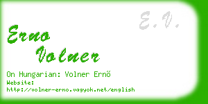 erno volner business card