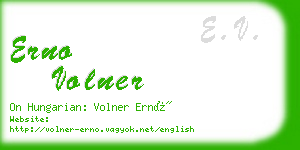 erno volner business card